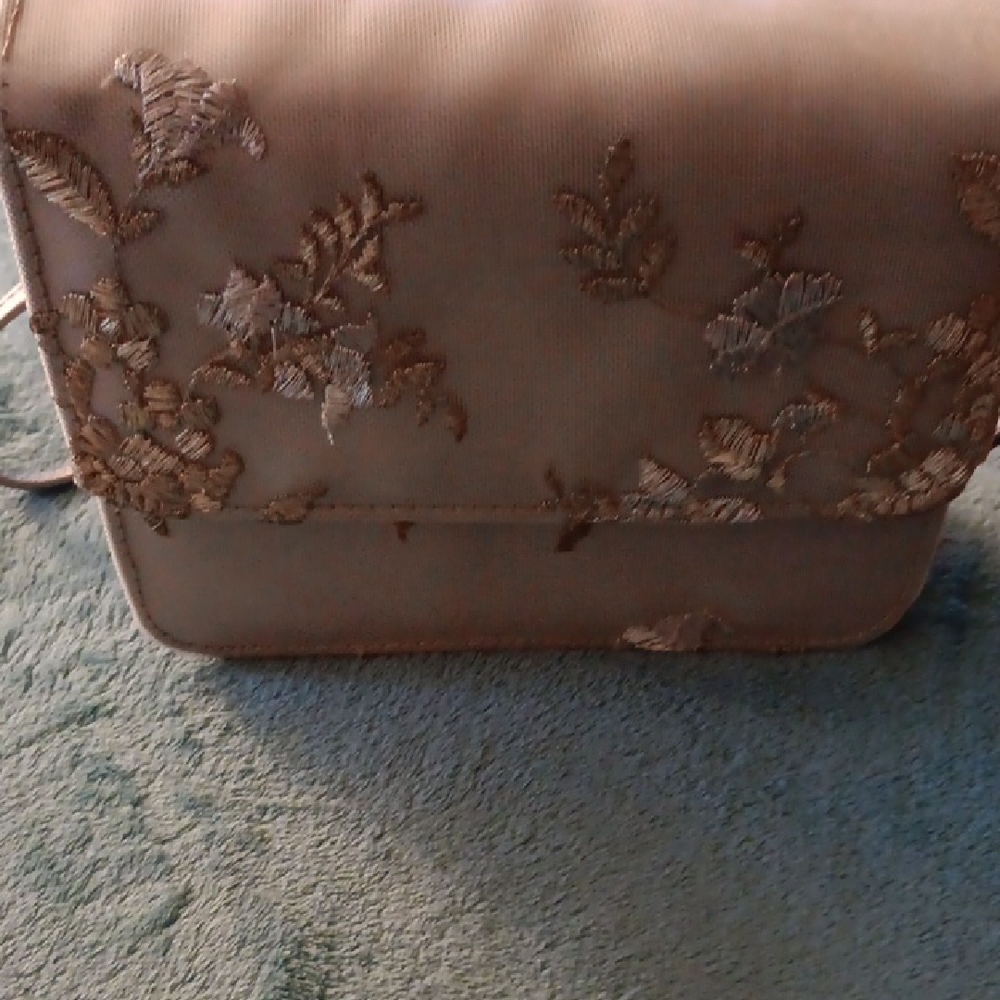 Stuart Weitzman Brown Shoulder Bag with Intricate Detailing